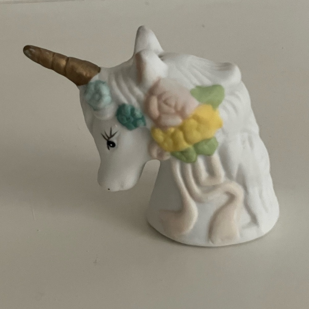 Vintage Ceramic White Unicorn Salt/Pepper Shaker